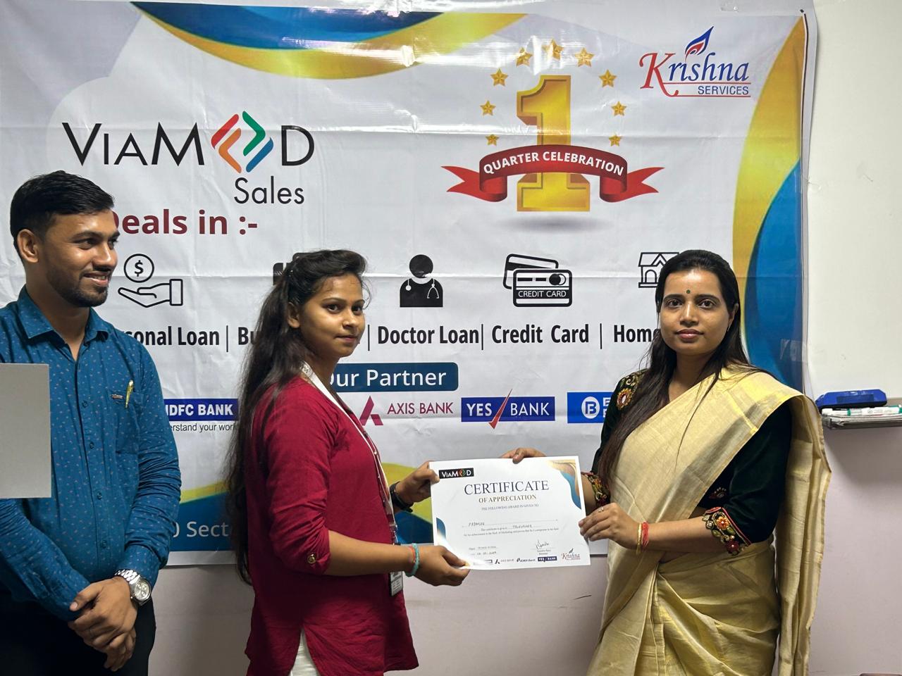 Two team members working